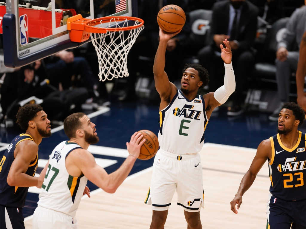 [流言板]希尔德手感冰凉5投0中，戈贝尔正面封盖成焦点